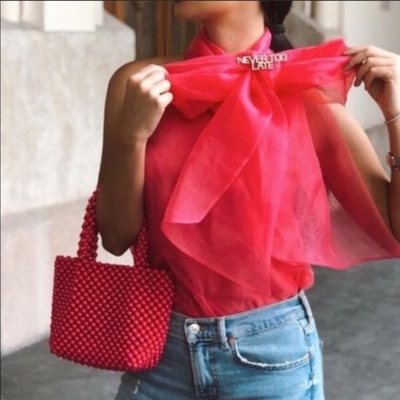 NWT Zara Organza top blogger favorite in pink - Picture 3 of 8